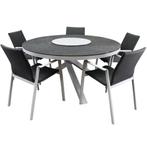 Nancy New Valley dining tuinset 150x74 cm rond 6 delig wit, Ophalen of Verzenden, Nieuw