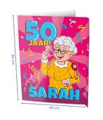 Raambord Sarah 50 jaar 60cm, Hobby en Vrije tijd, Feestartikelen, Nieuw, Verzenden