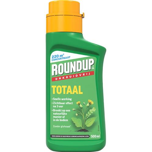 3x Roundup PA Totaal Onkruidvrij Concentraat 500 ml, Tuin en Terras, Grasmaaiers, Nieuw, Verzenden