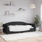 vidaXL Slaapbank 90x200 cm stof zwart, Huis en Inrichting, 90 cm, Eenpersoons, Verzenden, Zwart