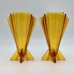 Stölzle – Hermanova Hu - Vaas (2) - N°14872 - Glas - Art, Antiek en Kunst, Antiek | Glas en Kristal