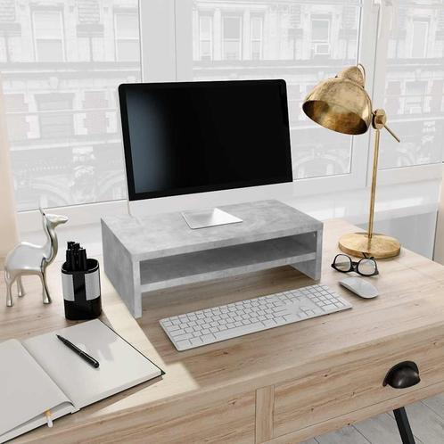 vidaXL Monitorstandaard 42x24x13 cm bewerkt hout betongrijs, Huis en Inrichting, Kasten | Televisiemeubels, Minder dan 25 cm, Nieuw
