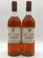 2 x 75cl Clos Sahuc, Sauternes 1976 (Bordeaux, wit), Verzamelen, Wijnen, Nieuw, Frankrijk, Witte wijn, Ophalen of Verzenden