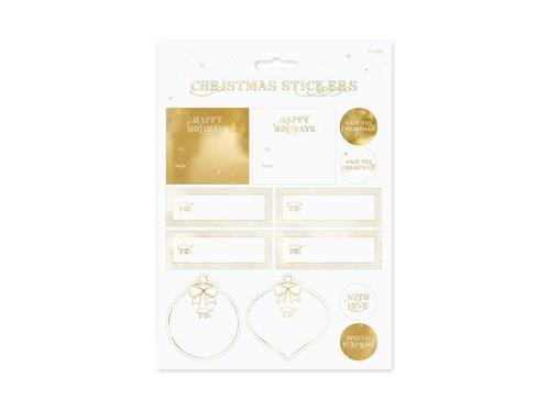 Cadeau Stickers Kerst Goud, Hobby en Vrije tijd, Feestartikelen, Nieuw, Verzenden