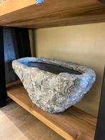 Rustieke lage bloembak natuursteen – 40 cm hoog, Tuin en Terras, Bloembakken en Plantenbakken, Nieuw, Minder dan 60 cm, 30 tot 60 cm