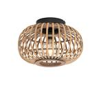 Smart plafondlamp zwart met bamboe incl. Wifi G95 - Amira, Nieuw, Oosters