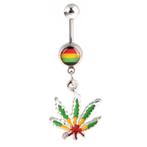 Fako Bijoux - Navelpiercing - Weed - Jamaica, Verzenden, Nieuw