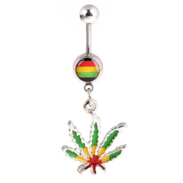 Fako Bijoux - Navelpiercing - Weed - Jamaica, Sieraden, Tassen en Uiterlijk, Piercings, Verzenden