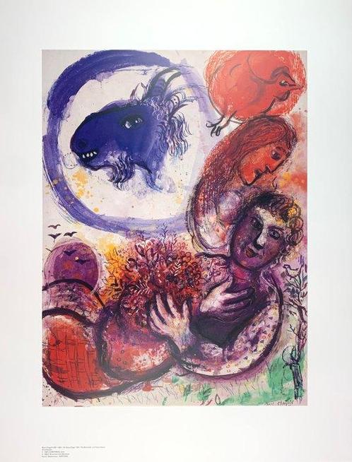 Marc Chagall (1887-1985) - The Blue Goat, 1964 - Artprint -, Antiek en Kunst, Kunst | Tekeningen en Foto's