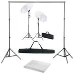 vidaXL Fotostudioset met achtergrond, lampen en paraplus, Verzenden, Nieuw