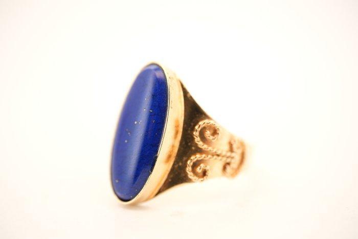 Ring - 19.2 kt. Geel goud - 2.67ct. tw. Lapis lazuli, Sieraden, Tassen en Uiterlijk, Ringen