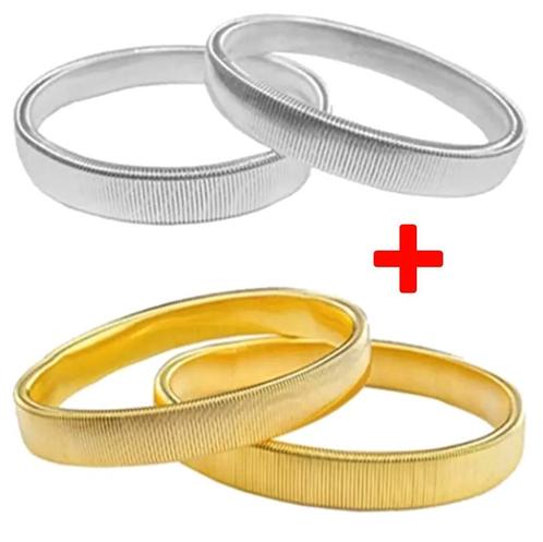 Fako Bijoux® - Set Van 2 paar Mouwophouders Goud & Zilver -, Sieraden, Tassen en Uiterlijk, Overige Accessoires, Verzenden