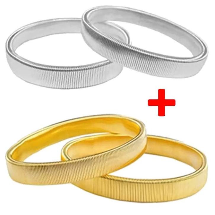 Fako Bijoux - Set Van 2 paar Mouwophouders Goud & Zilver -, Sieraden, Tassen en Uiterlijk, Overige Accessoires, Verzenden