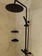 Regendoucheset en wastafelkraan mat zwart structuur - 0037, Ophalen, Nieuw, Kraan