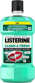 LISTERINE CLEAN & FRESH MONDWATER FLACON 500 ML, Sieraden, Tassen en Uiterlijk, Uiterlijk | Mondverzorging, Verzenden, Nieuw