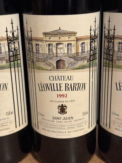 1992 Chateau Leoville Barton - Bordeaux, Saint-Julien Grand, Verzamelen, Wijnen