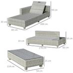 TRUUSK Outsunny 3-tlg. Polyrattan Gartenmöbel Set Gartengarn, Verzenden, Nieuw