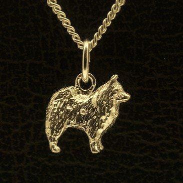 Gouden Samojeed ketting hanger - klein, Sieraden, Tassen en Uiterlijk, Kettinghangers, Verzenden