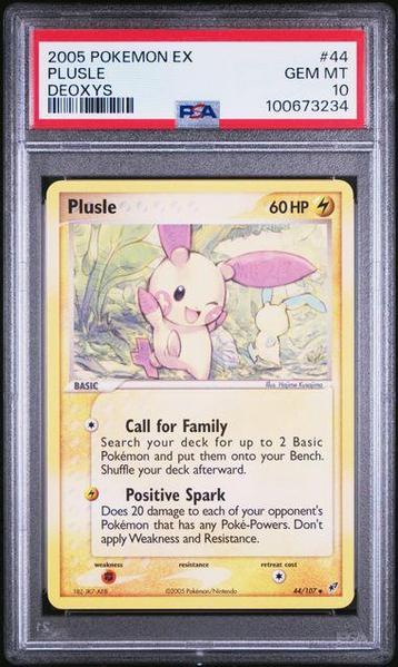 2005 Pokemon EX - Deoxys - Plusle #44 - PSA 10 beschikbaar voor biedingen