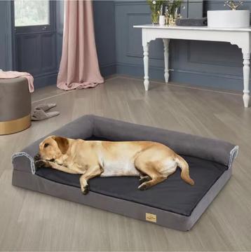Orthopedisch Hondenbed – Traagschuim L-Vorm met Wasbare Hoes beschikbaar voor biedingen