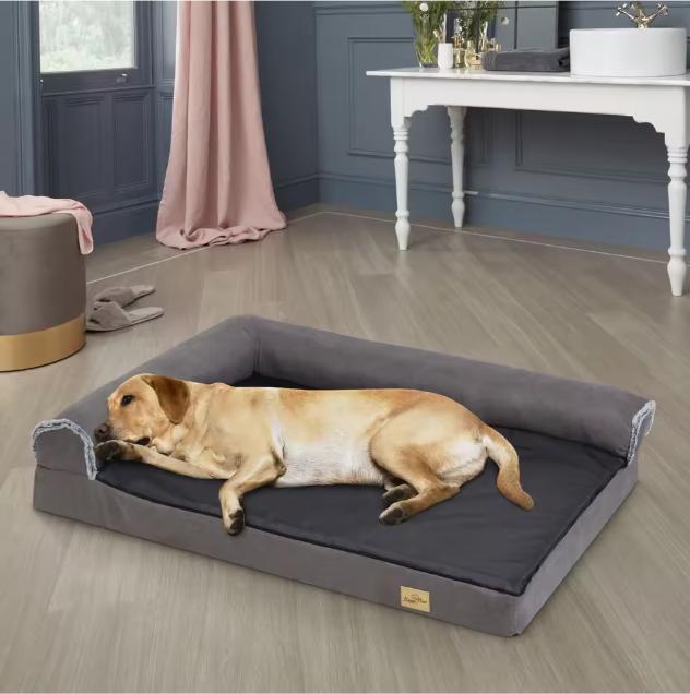 Orthopedisch Hondenbed – Traagschuim L-Vorm met Wasbare Hoes, Dieren en Toebehoren, Hondenhokken, Nieuw, Verzenden