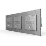 Livolo | Grijs | SR | 3 | Slide-Dimmer, Doe-het-zelf en Verbouw, Elektra en Kabels, Nieuw