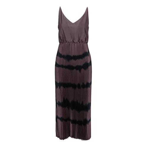 Frogbox • bruine geplooide jurk • 36, Kleding | Dames, Jurken, Bruin, Nieuw, Maat 36 (S), Verzenden