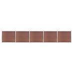 vidaXL Schuttingpanelenset 872x146 cm HKC bruin, Verzenden, Nieuw, Kunststof, 1 tot 2 meter