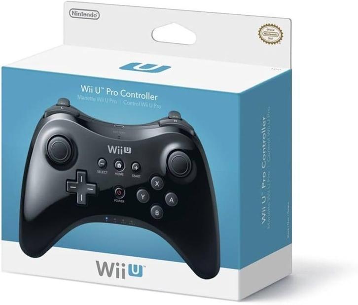 Nintendo Wii U Pro Controller Zwart in Doos, Spelcomputers en Games, Spelcomputers | Nintendo Wii U, Zo goed als nieuw, Ophalen of Verzenden