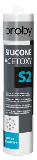 Proby S2 Silicone Acetoxy 280 ml grijs, Doe-het-zelf en Verbouw, Isolatie en Afdichting, Ophalen of Verzenden, Nieuw