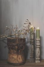Wax LED kaars Olive 5 x 12,5 cm, Ophalen of Verzenden, Nieuw