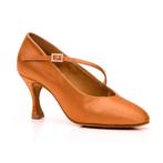 Portdance PD200 Premium Ballroom Dansschoenen Dark Tan Satij, Verzenden, Nieuw