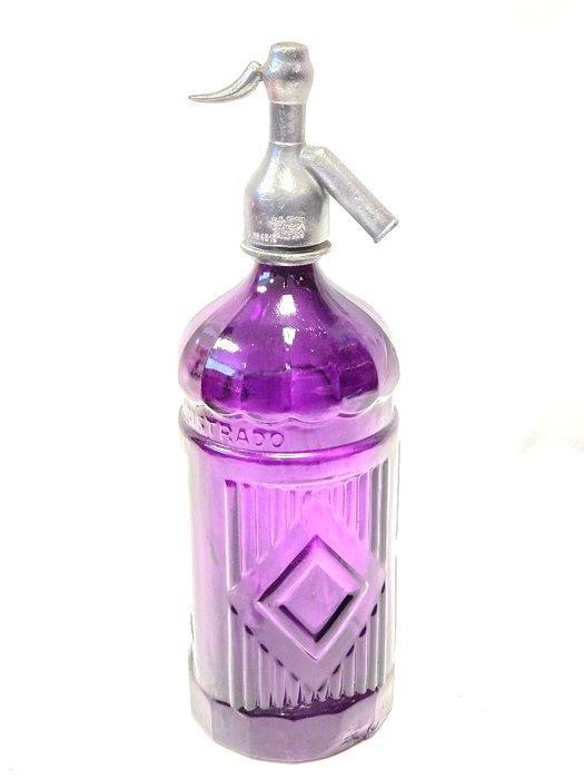 Sifon - Vintage sifon en gekleurd glas, Antiek en Kunst, Kunst | Designobjecten