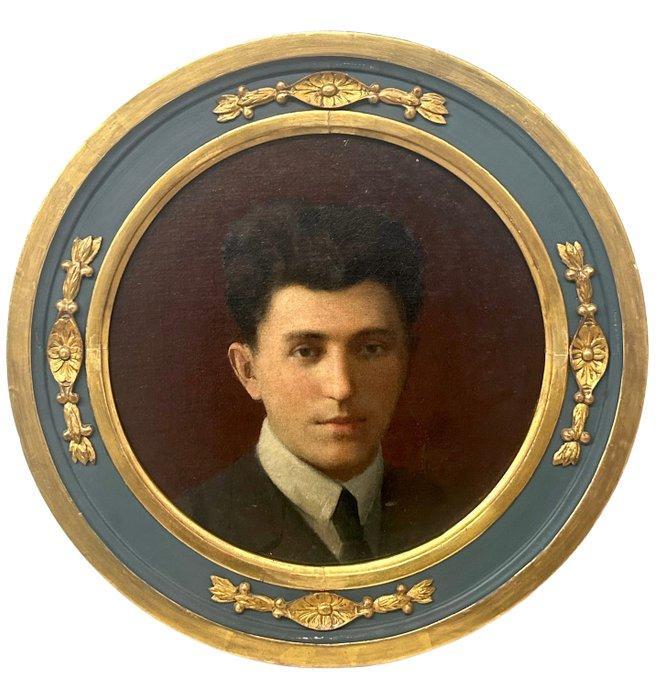 Francesco Ghittoni (1855-1928) - Autoritratto, Antiek en Kunst, Kunst | Schilderijen | Klassiek