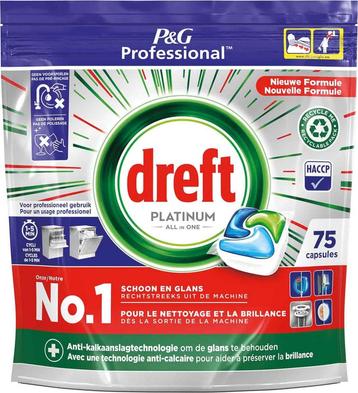 Vaatwastabletten Dreft Platinum All in One Regular 75 stuks beschikbaar voor biedingen