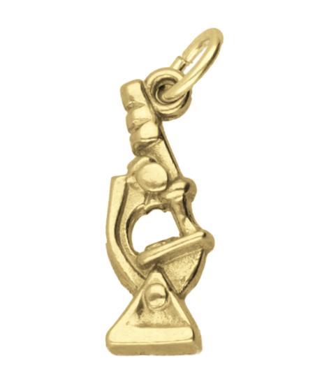 Gouden Microscoop kettinghanger, Sieraden, Tassen en Uiterlijk, Kettinghangers, Verzenden