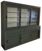 Buffetkast Engels groen Enschede 260cm laden greeploos, Ophalen of Verzenden, Nieuw