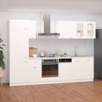 vidaXL 8-delige Keukenkastenset Lyon bewerkt hout wit, Huis en Inrichting, Keuken | Keukenelementen, Verzenden, Nieuw, Wit
