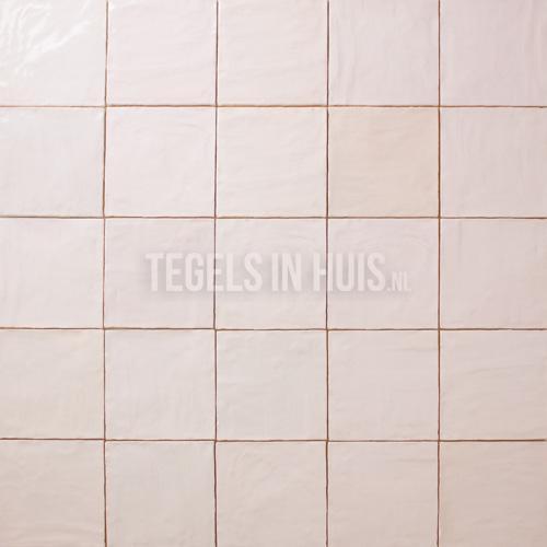 Handvorm wandtegel river 13x13 roze glans wandtegel, Doe-het-zelf en Verbouw, Tegels, Wandtegels, Nieuw, 10 m² of meer, Keramiek