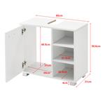 Wastafelonderkast badkamermeubel 55,6x60x31 cm wit, Verzenden, Nieuw