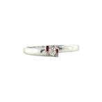 Witgouden slagring met diamant 14 krt* nieuw, Sieraden, Tassen en Uiterlijk, Ringen, Verzenden, Zo goed als nieuw, Wit, Goud