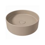Opbouw Waskom Salenzi Hide Circle 40x12 cm Mat Taupe, Ophalen of Verzenden, Nieuw, Overige typen