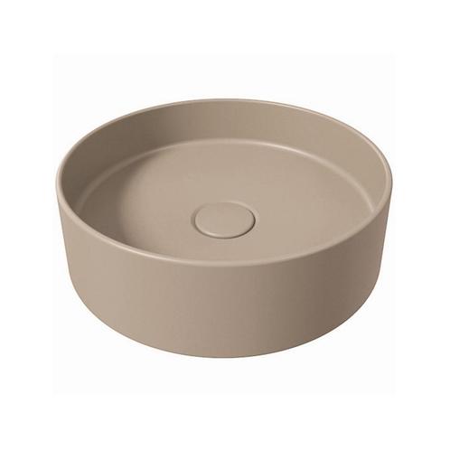 Opbouw Waskom Salenzi Hide Circle 40x12 cm Mat Taupe, Doe-het-zelf en Verbouw, Sanitair, Overige typen, Nieuw, Ophalen of Verzenden