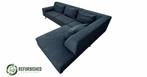 Blauw gemêleerde hoekbank 4-zits – Modern design €299,95, Huis en Inrichting, Banken | Bankstellen, 250 tot 300 cm, Gebruikt, Hoekbank