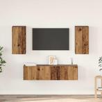 vidaXL Tv-meubelset 4 pcs Oud hout 60 x 30 x 30 cm Bewerkt, Huis en Inrichting, Kasten | Televisiemeubels, Verzenden, Nieuw, 50 tot 100 cm