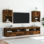 vidaXL Tv-meubels met LED-verlichting 2 st 40,5x30x60 cm, Huis en Inrichting, Kasten | Televisiemeubels, Nieuw, Verzenden