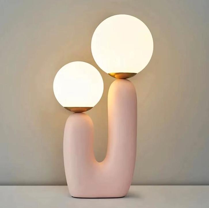 Lumi Moderne Tafellamp - Retro Design / Moderne Kunst Lamp, Huis en Inrichting, Lampen | Tafellampen, Nieuw, Glas, Overige materialen