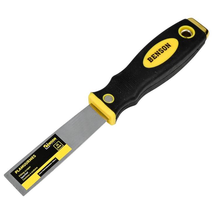 Benson Plamuurmes - Soft Grip - Afgeronde Vorm - RVS - 2,..., Doe-het-zelf en Verbouw, Schildersmaterialen, Nieuw, Ophalen of Verzenden