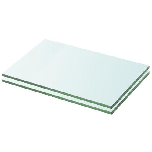 vidaXL Schappen 2 st 20x25 cm glas transparant, Huis en Inrichting, Woonaccessoires | Wandplanken en Boekenplanken, Nieuw, Verzenden