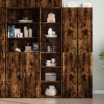 vidaXL buffetkast 45x41x185 cm bewerkt hout gerookt, Minder dan 50 cm, Verzenden, Nieuw, Minder dan 100 cm